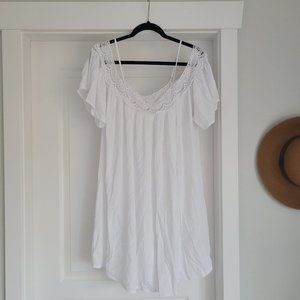 La Vie En Rose Aqua White Cover Up